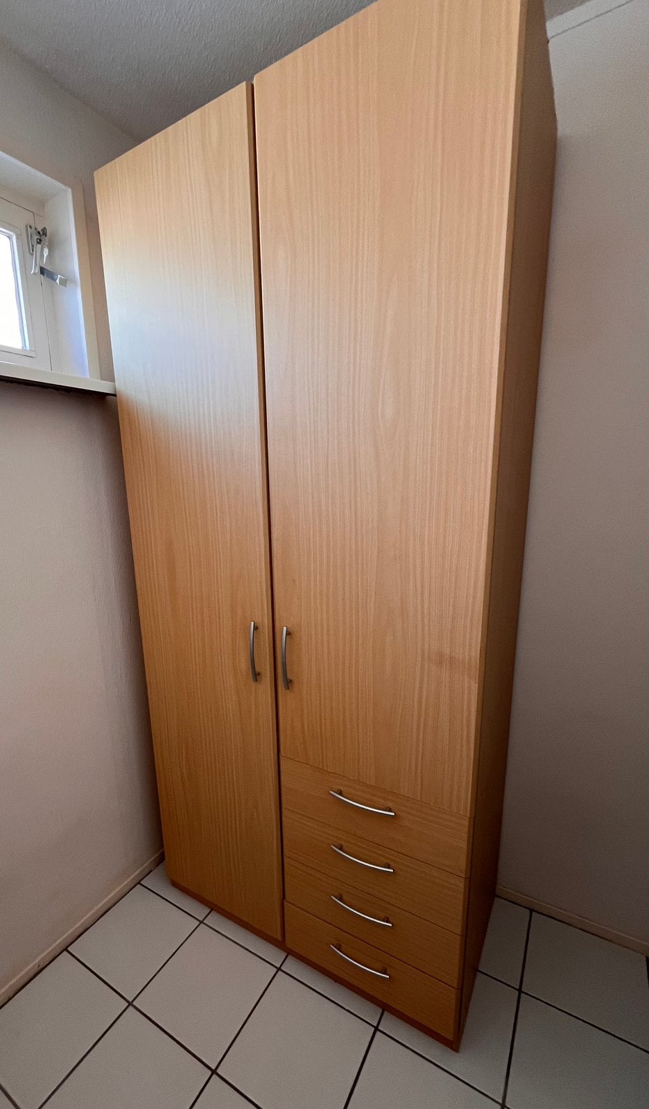 Kledingkast beuken fineer, Huis en Inrichting, Overige materialen, Gebruikt, 200 cm of meer, 50 tot 100 cm
