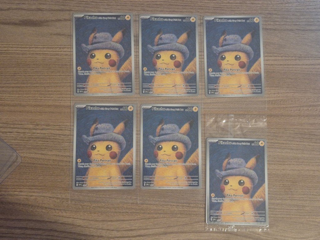 Pikachu with Grey Felt Hat (partij) - Pokemon 085 (van Gogh), Ophalen of Verzenden, Nieuw, Meerdere kaarten