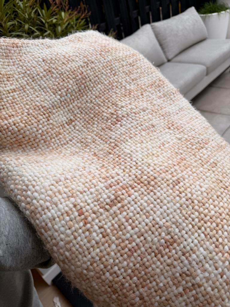 Zara Home Plaid/Deken 130x170cm - Beige, Crème, Roze, Ophalen of Verzenden, Zo goed als nieuw