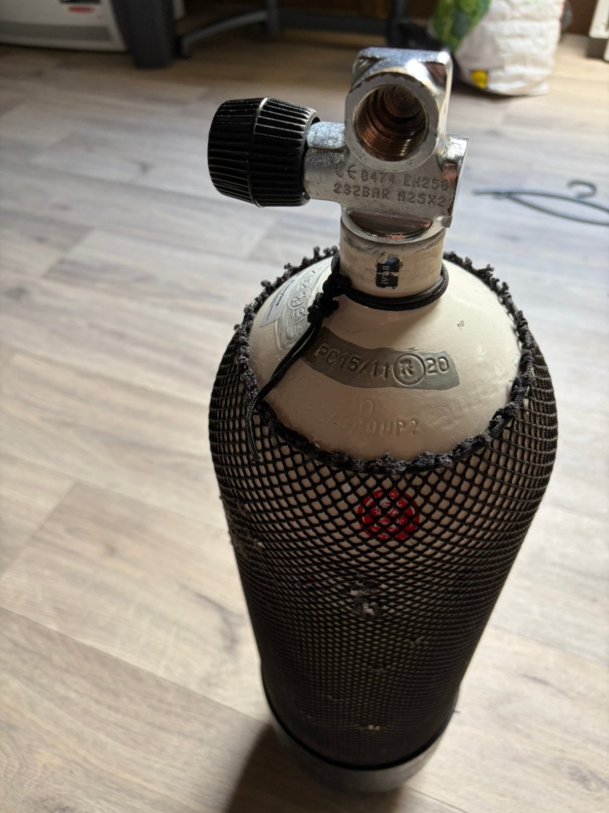 10 liter duikfles €165, Watersport en Boten, Duiken, Ophalen of Verzenden, Gebruikt, Duikfles