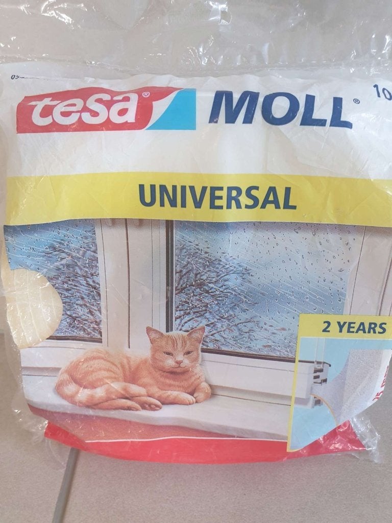 Tesa Moll zelfklevend tochtstrip universal 25x6 mm 0 m wit, Doe-het-zelf en Verbouw, Deuren en Horren, Ophalen, Kunststof, Nieuw