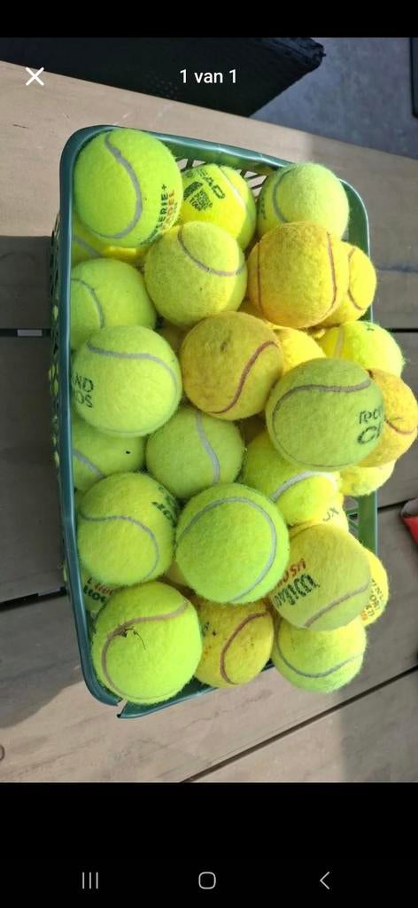 54 gebruikte tennisballen, Sport en Fitness, Tennis, Ophalen of Verzenden