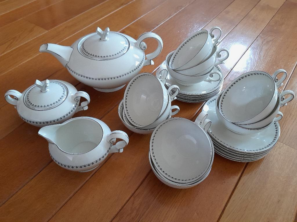 Theeservies MZ Czechoslovakia porcelain zgan. Vintage Jrn 30, Ophalen