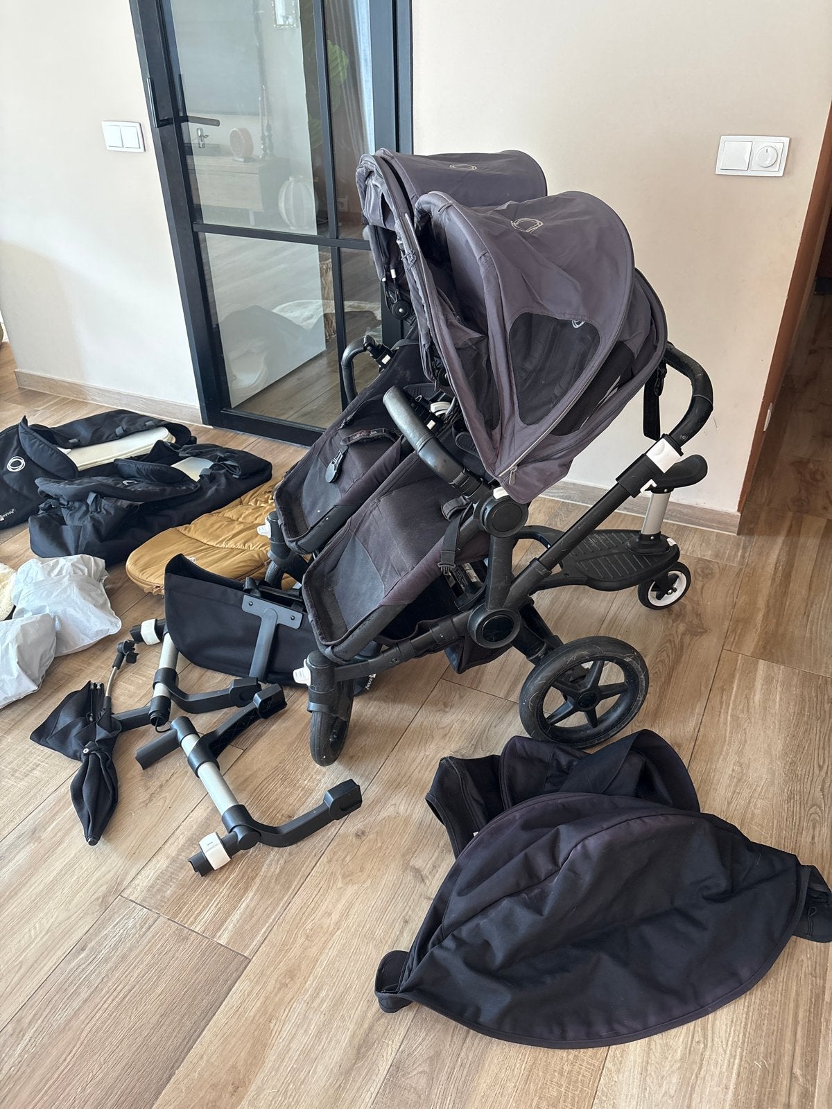 Bugaboo Donkey 3 Duo kinderwagen met accessoires, Kinderen en Baby's, Kinderwagens en Combinaties, Ophalen, Gebruikt, Combiwagen