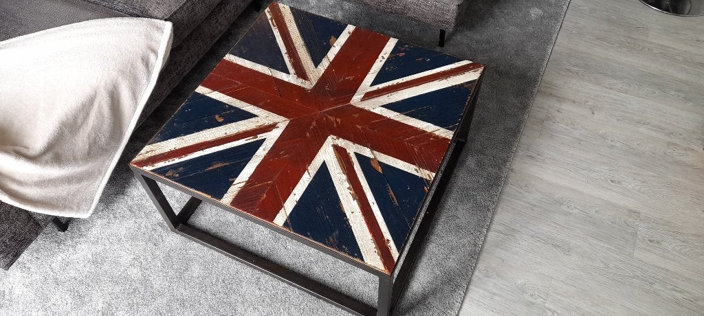 Salon tafel vierkant, Ophalen, Gebruikt, 50 tot 100 cm, Vierkant