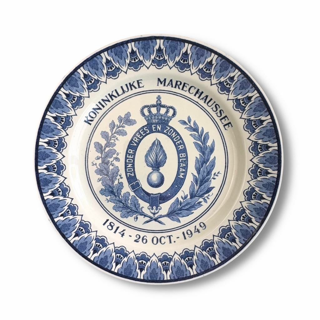 Koninklijke Marechaussee herdenkingsbord 135 jarig bestaan, Z, S, Ophalen of Verzenden, D