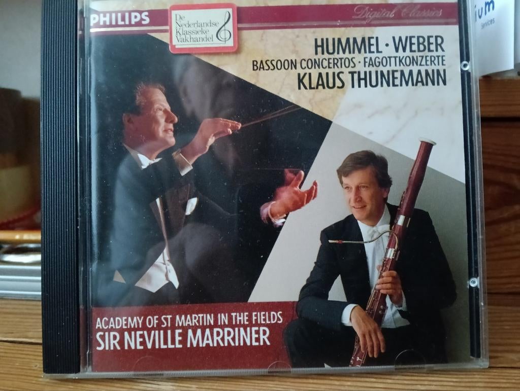 Hummel - Weber. Fagot Concerten Thunemann, Cd's en Dvd's, Ophalen of Verzenden, Romantiek, Zo goed als nieuw, Orkest of Ballet