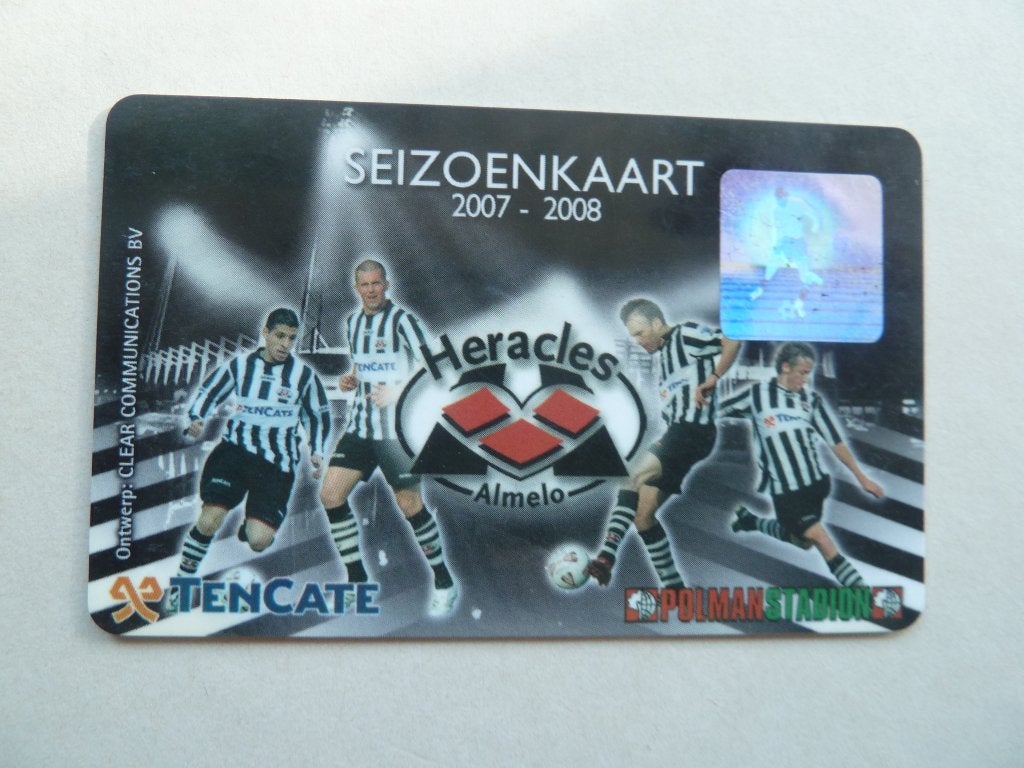 Seizoenkaart. Heracles.  2007/2008. Oranje achterkant, Verzamelen, Ophalen of Verzenden, Zo goed als nieuw, Overige binnenlandse clubs