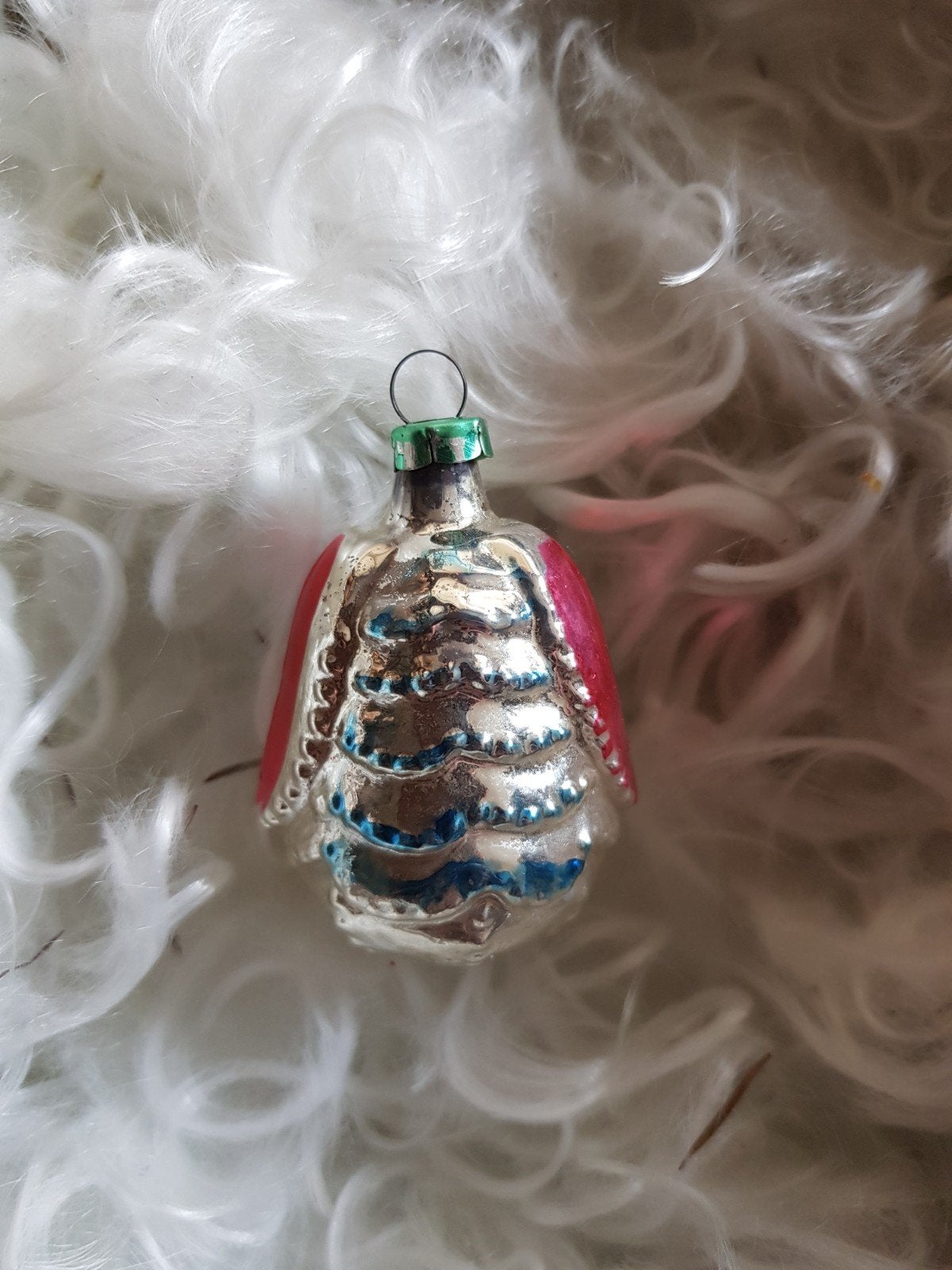 vintage kerstbal lampje figuur, Ophalen of Verzenden, Zo goed als nieuw