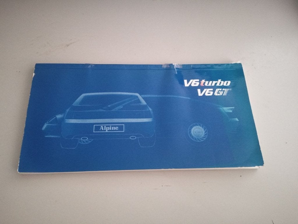 Instructieboekje handleiding Renault Alpine v6 turbo v6 gt, Ophalen of Verzenden