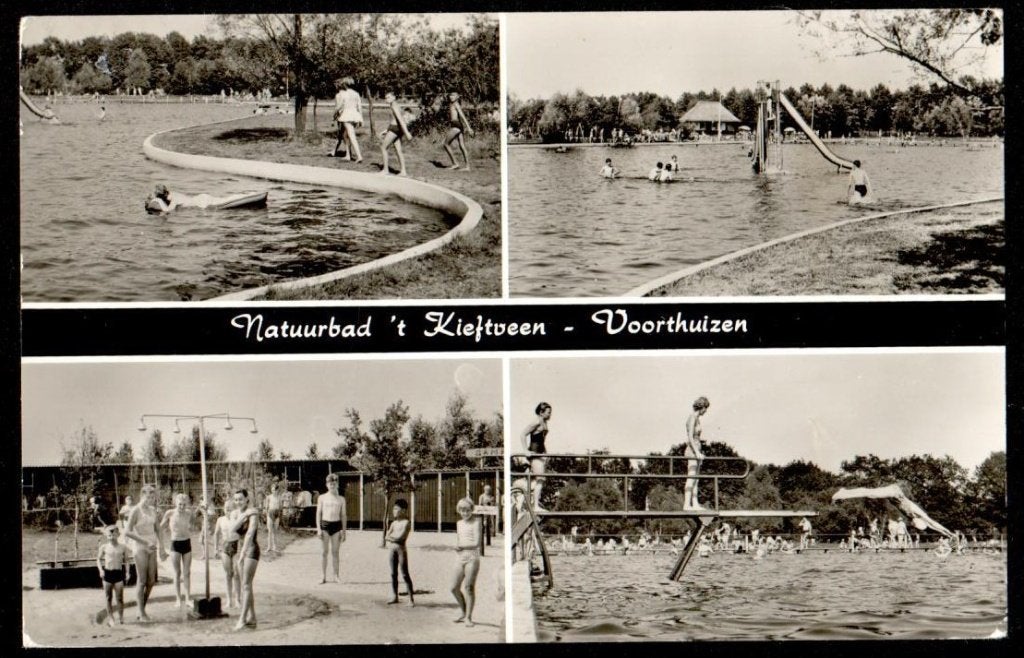 Oude Ansicht - Voorthuizen - Natuurbad 't Kieftveen - Gld., Ophalen of Verzenden, 1940 tot 1960, Gelopen, Gelderland