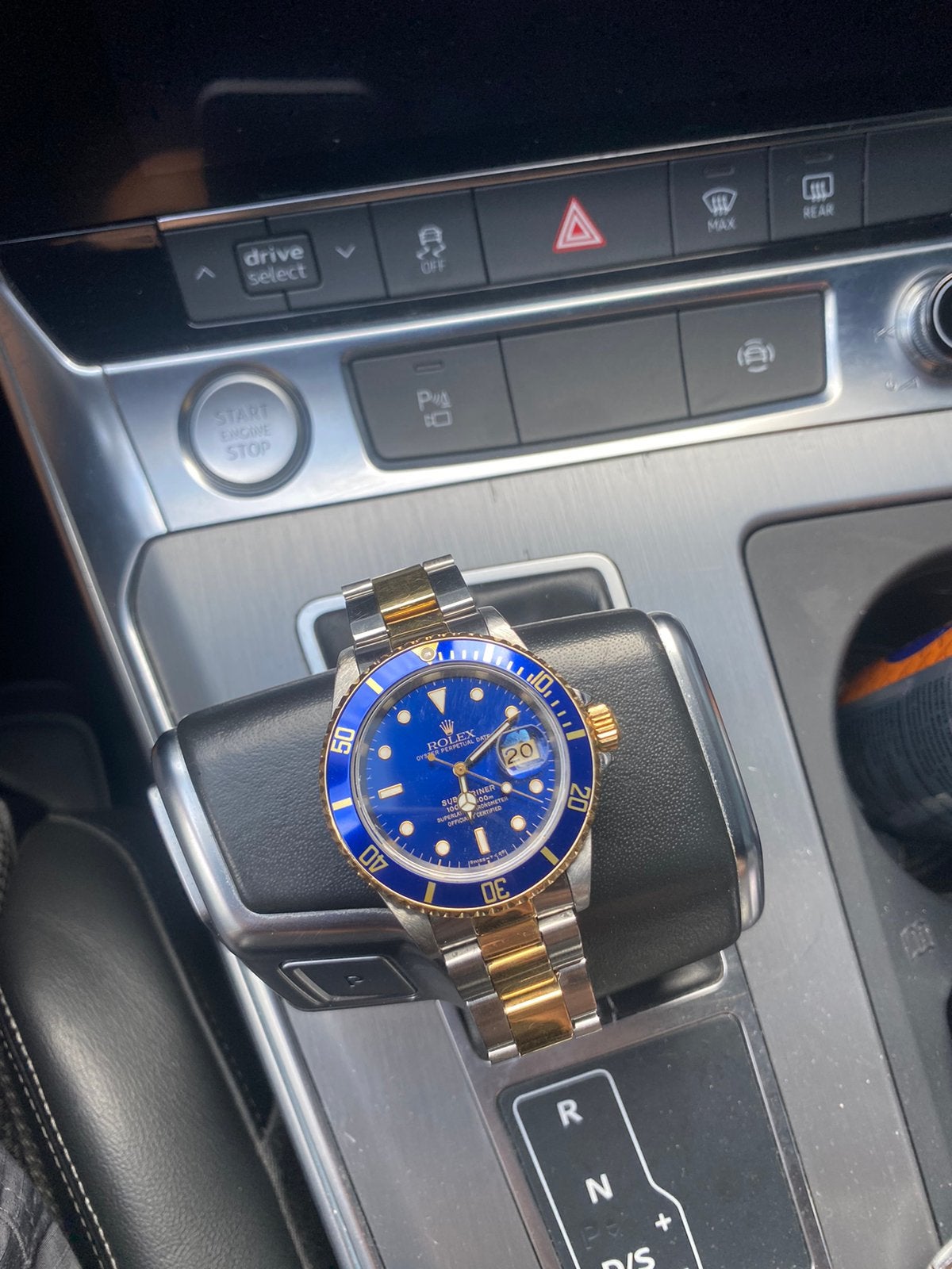 Rolex submariner date Blauw goud staal 16613 40mm, Ophalen, Zo goed als nieuw, Staal, Rolex