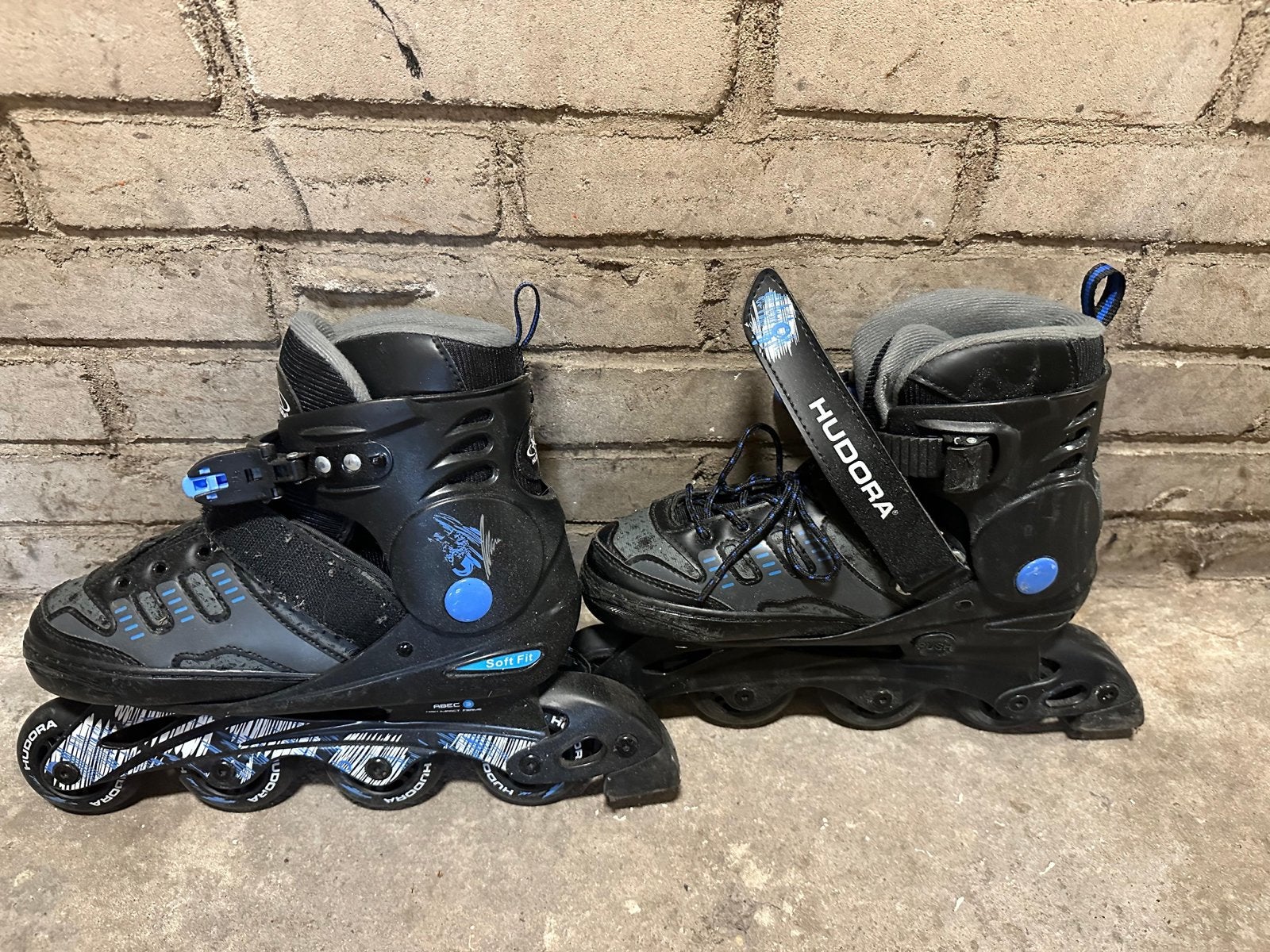 Skeelers Zwart/Blauw Maat 38-41 Verstelbaar, Overige merken, Kinderen, Ophalen of Verzenden, Inline skates 4 wielen