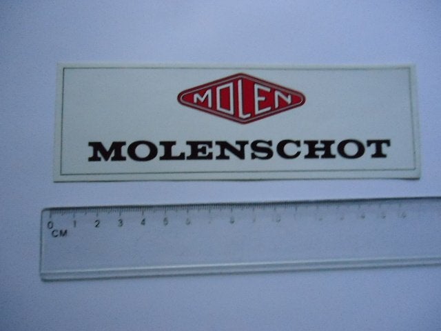 sticker oud Molenschot Breda weegschaal retro vintage, Verzenden, Zo goed als nieuw, Bedrijf of Vereniging