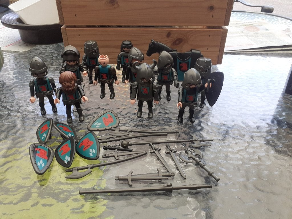 Play mobiel ridders, Complete set, Ophalen of Verzenden, Zo goed als nieuw, Figuren