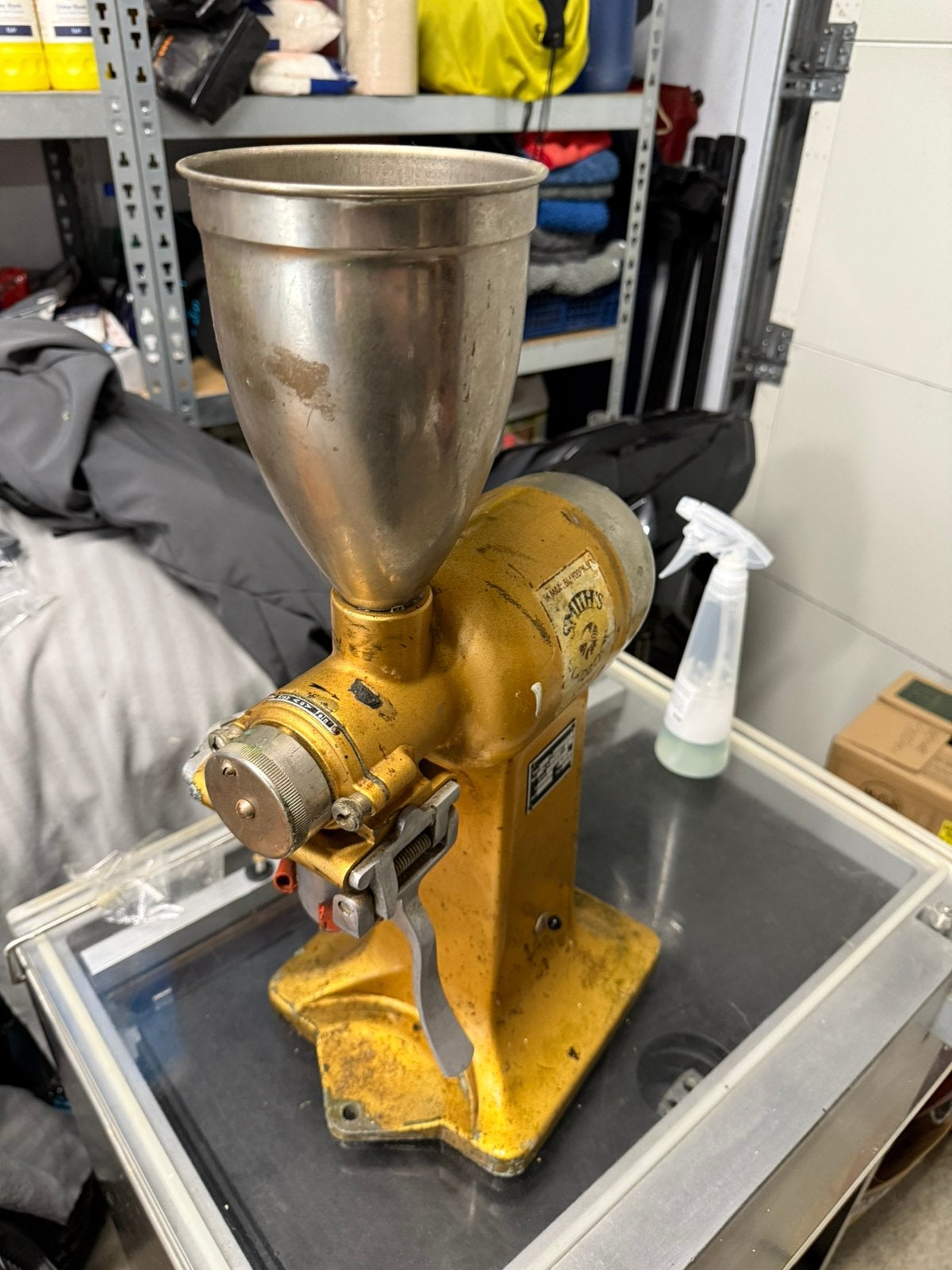 Antieke Koffiemachine - Smith's Koffie, Witgoed en Apparatuur, Koffiezetapparaten, Ophalen, Gebruikt, Koffiemachine, Koffiebonen
