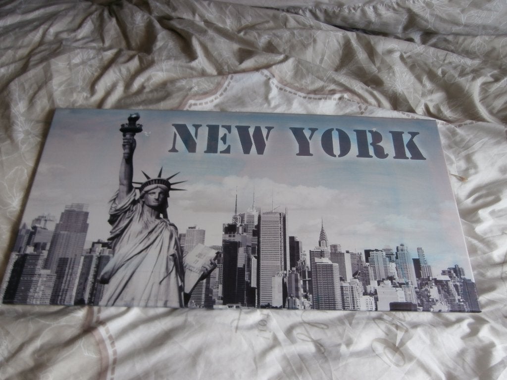 canvas poster Vrijheidsbeeld New York lijst tekening decorat, Gebruikt, Ophalen of Verzenden, Print, 5 – 50