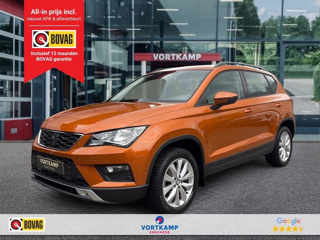 Seat ATECA 1.0 TSI STYLE ELEK-KLEP/PDC/CLIMA/CARPLAY/NAVI, Gebruikt, Overige kleuren, Met garantie (alle), Bedrijf