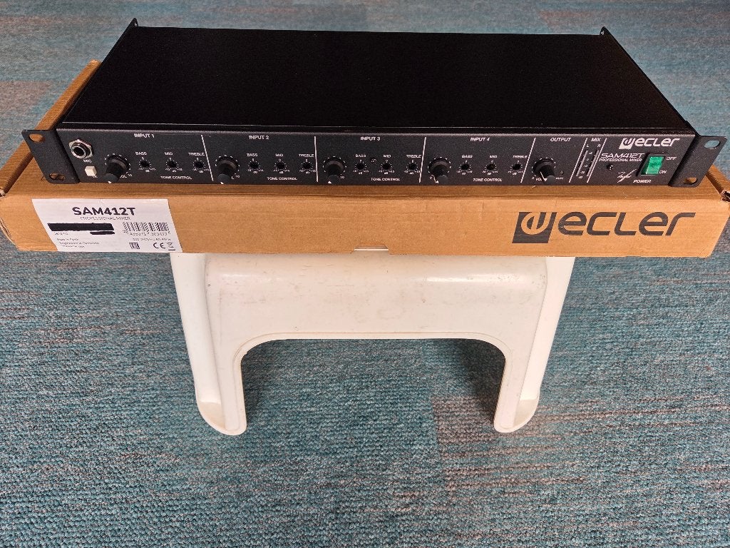 Ecler SAM 412T audio mixer - 2 stuks, Ophalen, Gebruikt, 5 tot 10 kanalen, Microfooningang