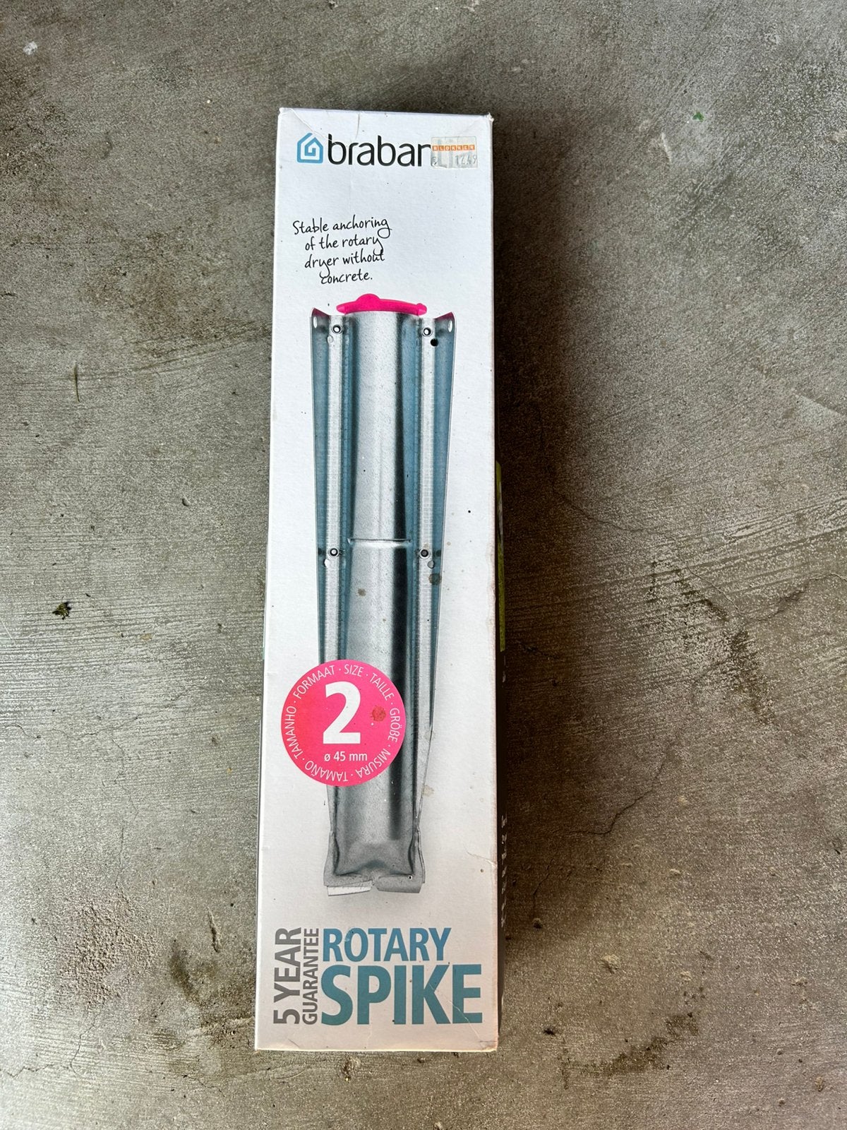 Brabantia metalen grondanker rotary spike voor droogmolen, Tuin en Terras, Ophalen of Verzenden, Nieuw, Droogmolen
