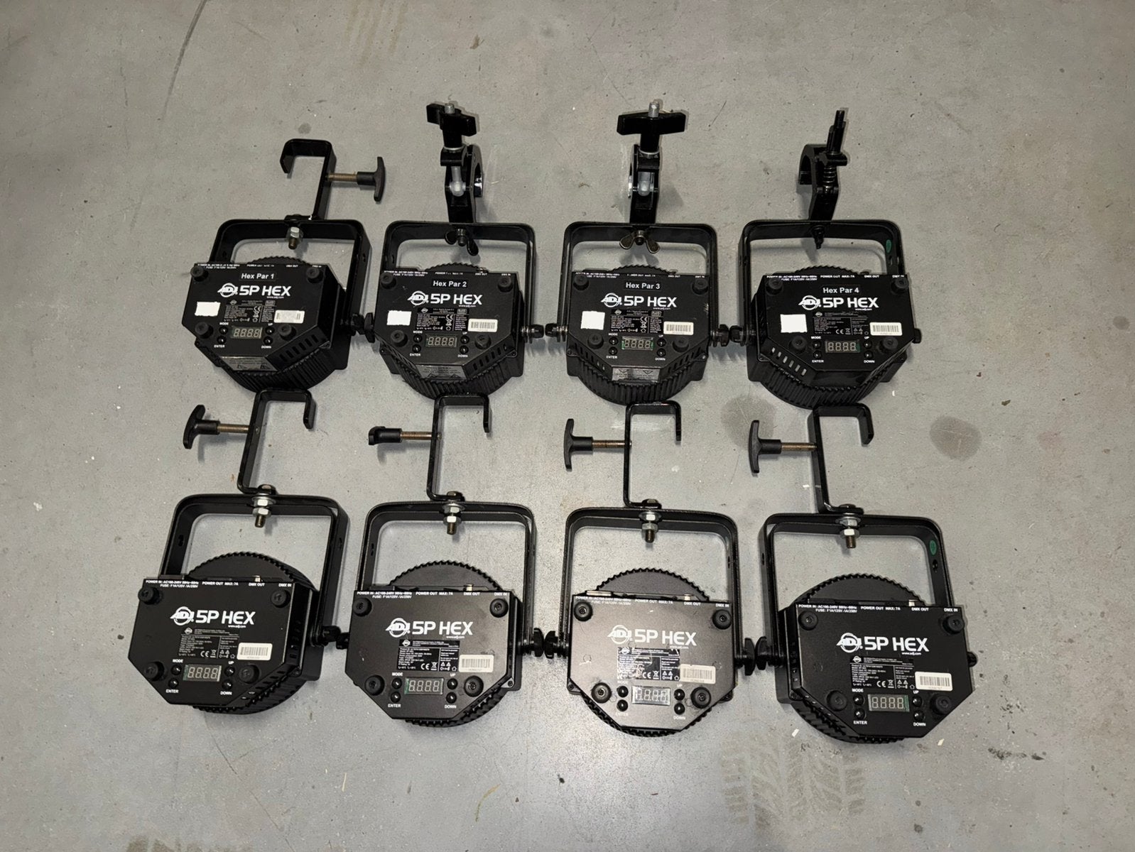 8x ADJ hex 5P led parren, Muziek en Instrumenten, Ophalen of Verzenden, Zo goed als nieuw, Overige typen