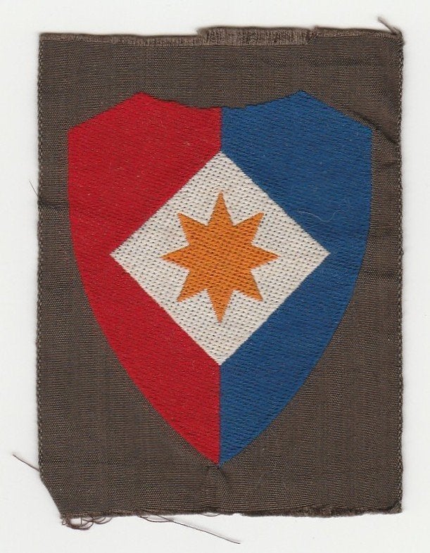 Embleem 1ste Legerkorps (breed model),, Verzenden, Landmacht, Nederland, Embleem of Badge