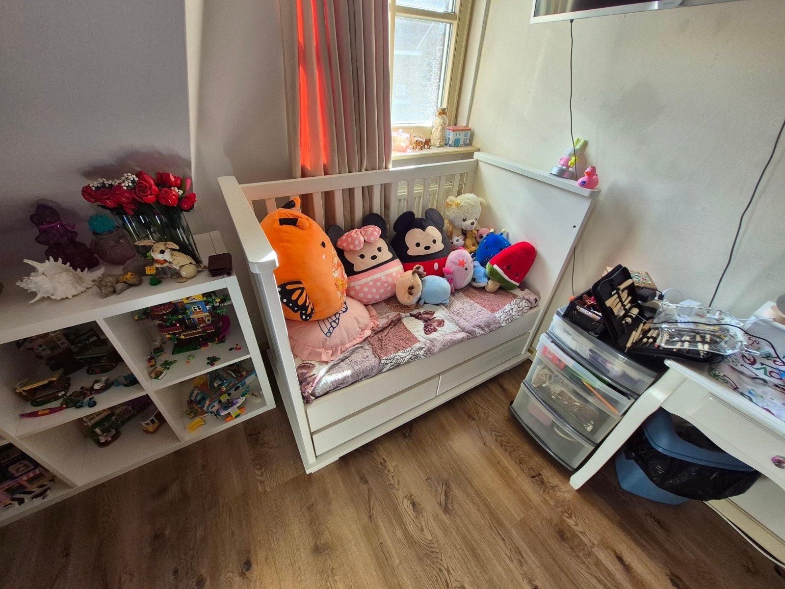 Multifunctioneel babybed: laag, hoog bed en bankje, Kinderen en Baby's, Ophalen, Gebruikt, Ledikant