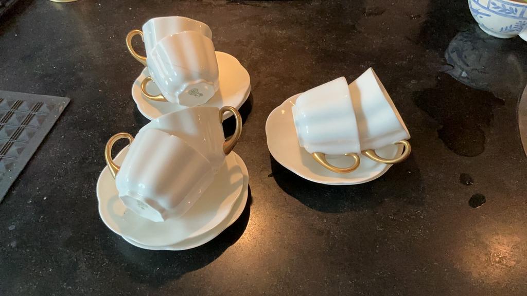Zes theekopjes Royal Doulton, Ophalen of Verzenden