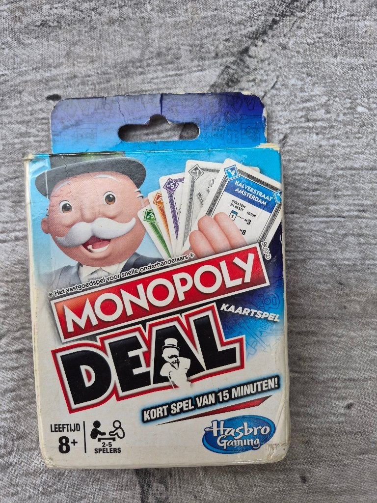 Monopoly Deal Nl Versie Hasbro, meerdere soorten, Ophalen, Parker, Gebruikt, Een of twee spelers