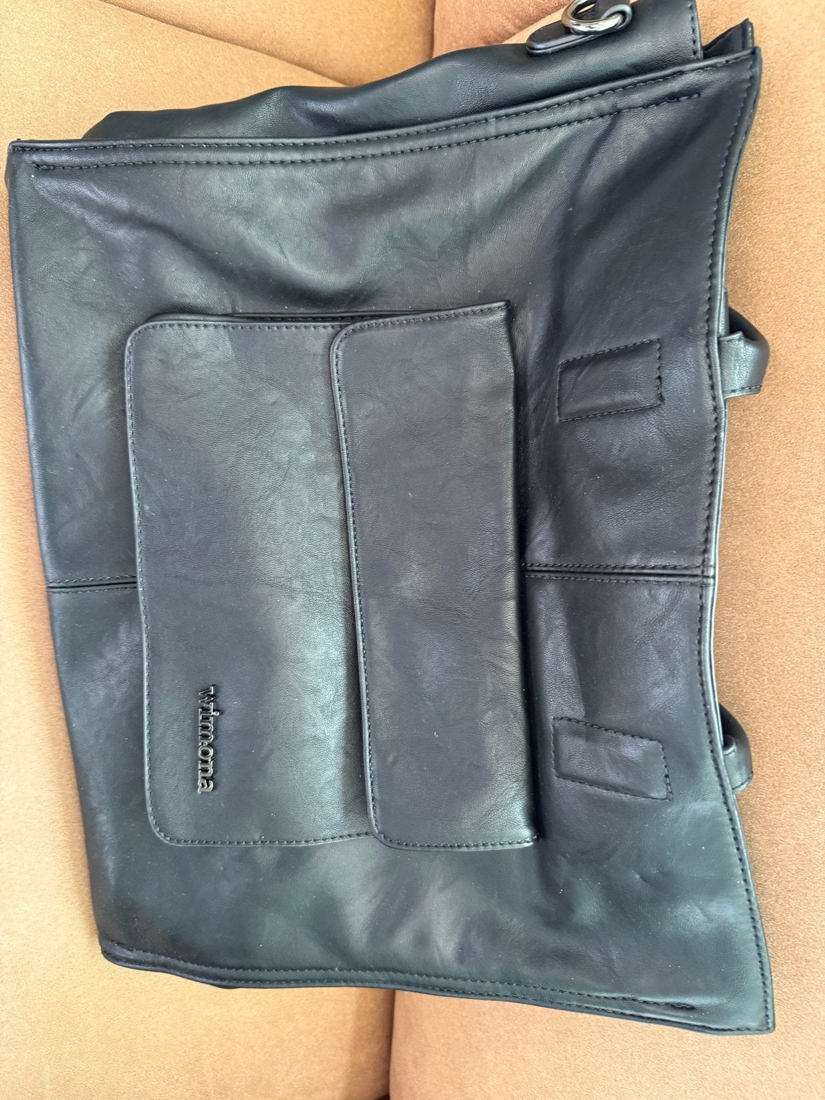 Wimona Laptoptas Zwart - Stijlvol en Functioneel, Gebruikt, 15 inch, Schouderband, Ophalen of Verzenden