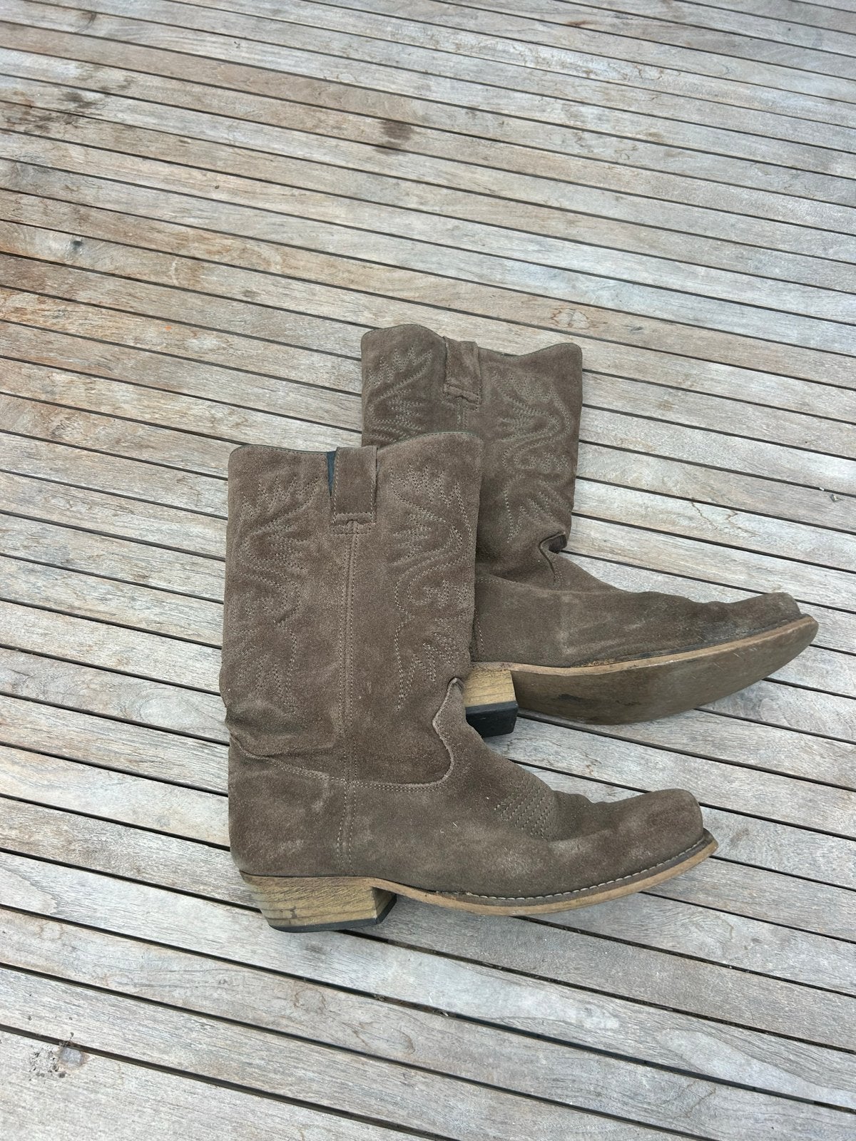 Dwars Cowboylaarzen Maat 41 - Bruin Suède, Ophalen of Verzenden, Gedragen, Bruin, Lage of Enkellaarzen