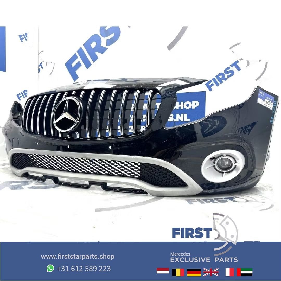 W156 BUMPER GLA COMPLEET X156 VOORBUMPER X156 ZWART WIT GRIJ, Gebruikt, -, Voor, Ophalen of Verzenden
