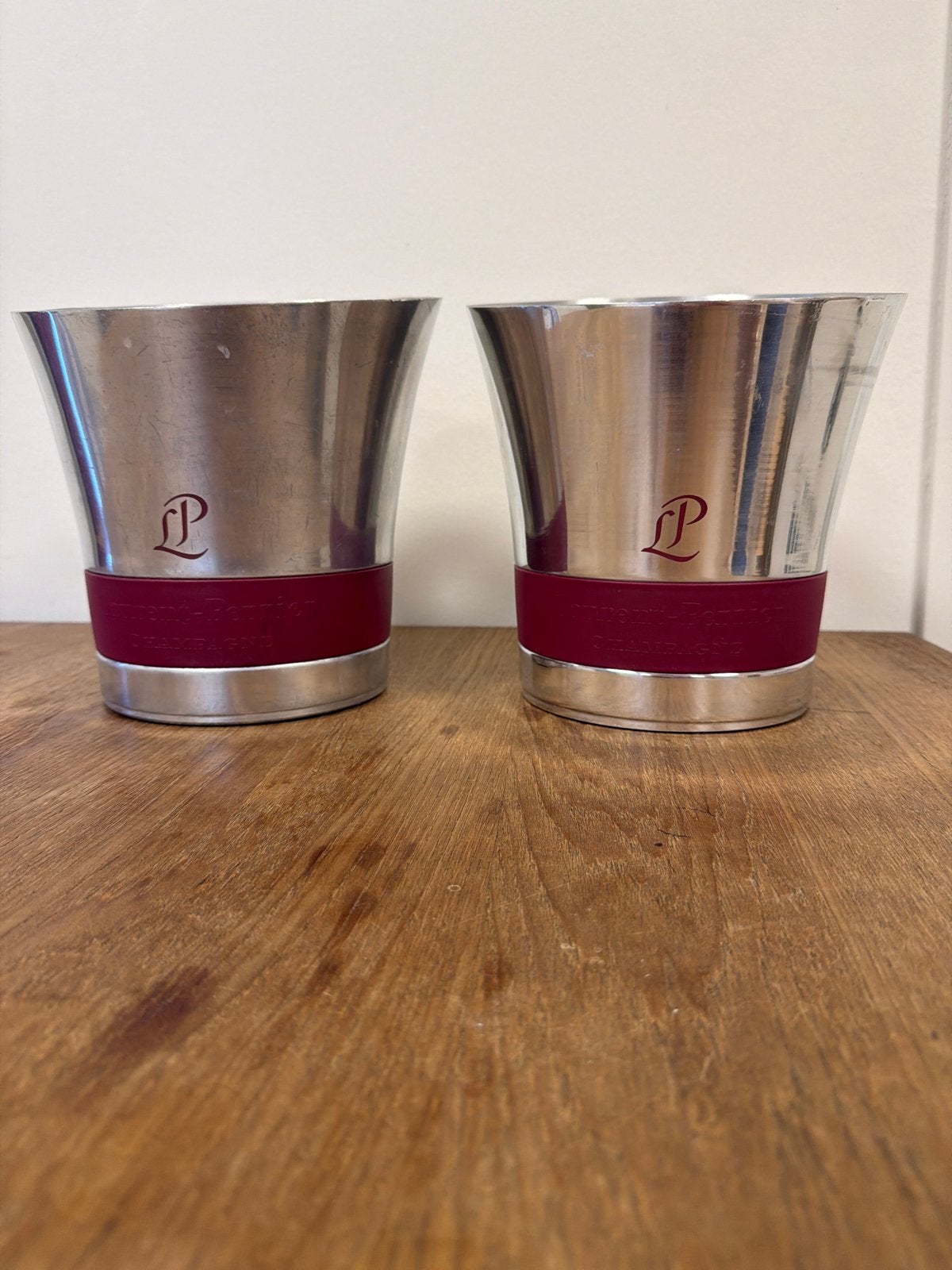 Champagne Laurent Perrier ijsemmer / wijnkoeler (2 stuks), Ophalen of Verzenden, Gebruikt