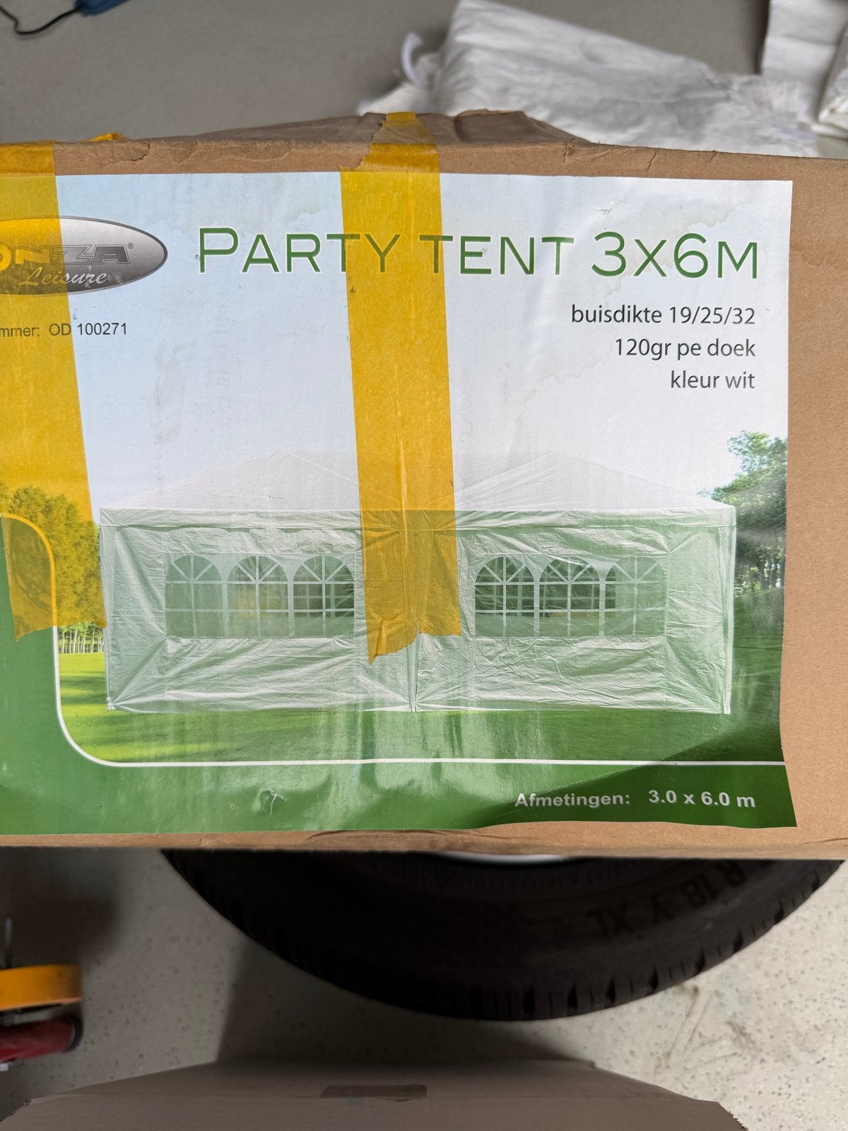 Partytent 3x6m wit - Ideaal voor feesten en evenementen, Ophalen of Verzenden, Nieuw