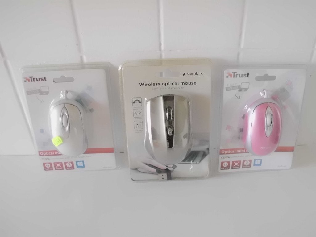 3 x nieuw, maar retro muis o.a. Trust en Gembird met USB 2.0, Muis, Gembird, Ophalen of Verzenden, Zo goed als nieuw