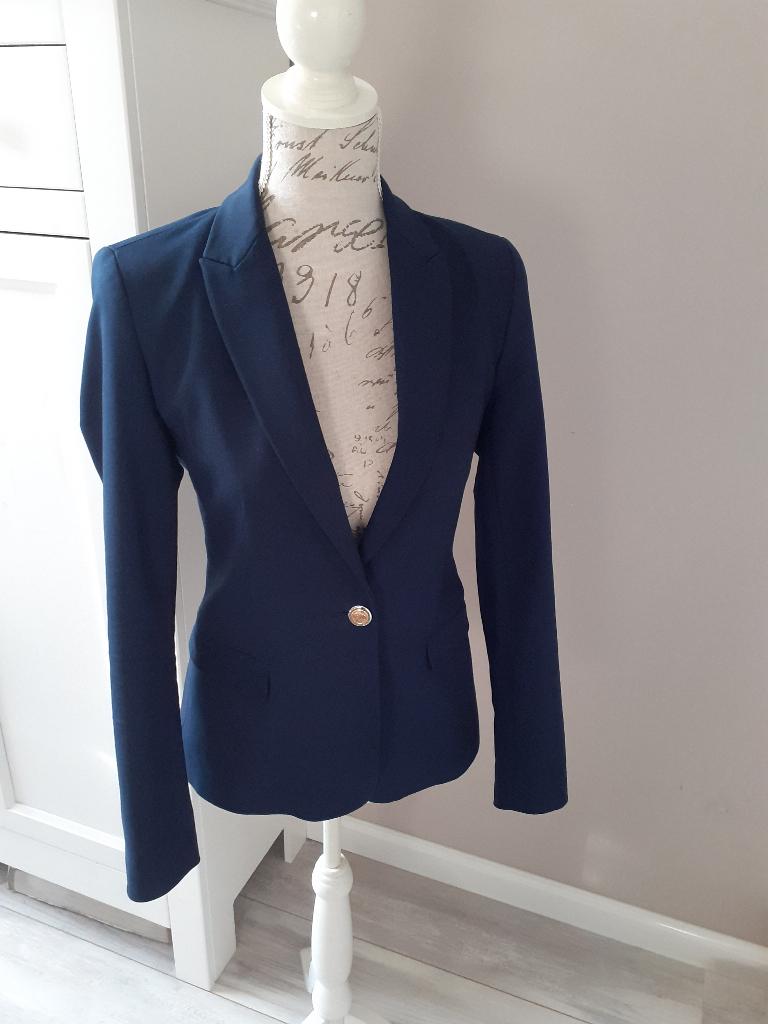 Mooi donkerblauw blazer jasje, maat S, nieuwstaat., Kleding | Dames, Blauw, Zara, Ophalen of Verzenden, Zo goed als nieuw