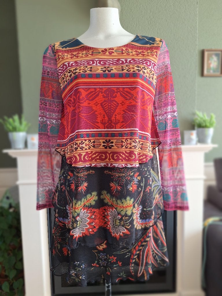 Desigual prachtige kleurrijke jurk S 36, Kleding | Dames, Jurken, Overige kleuren, Verzenden, Zo goed als nieuw, Knielengte