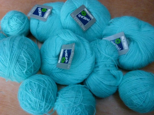 Breiwol wol garen Phildar PHIL'Douce 3 1/2 groen 450 gram, Ophalen of Verzenden, Zo goed als nieuw, Breien of Haken, Wol of Garen