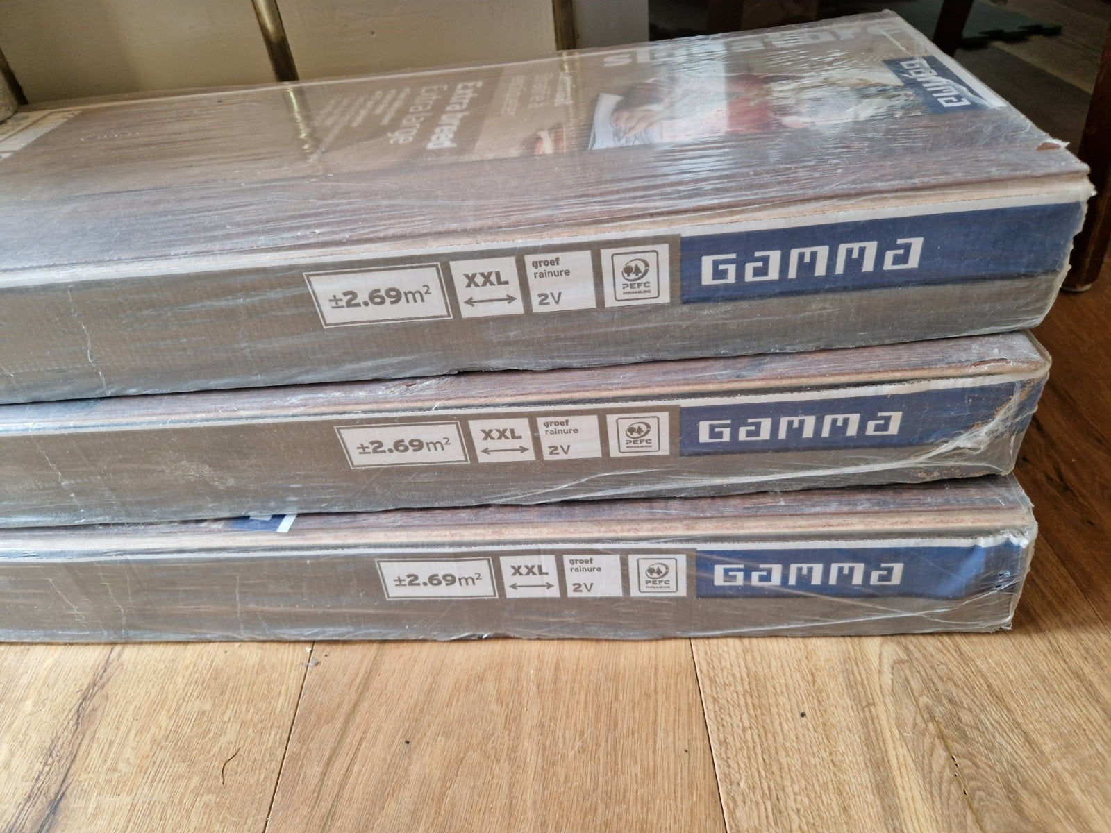 3 Nieuw laminaat (2.69m² per pak) met ondervloer, 50 tot 150 cm, Nieuw, Ophalen of Verzenden, 10 m² of meer