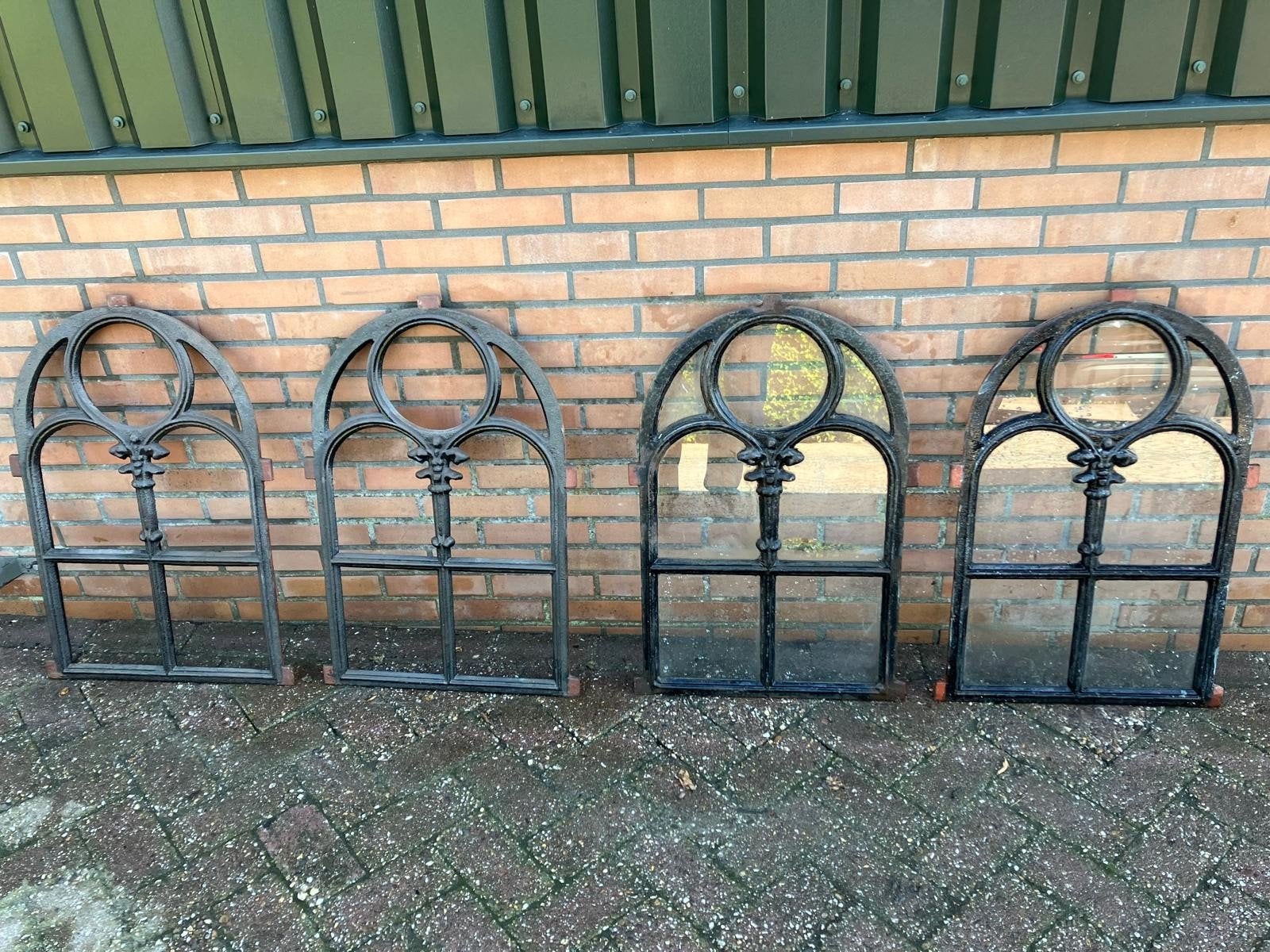 oude gietijzeren stalramen, Doe-het-zelf en Verbouw, Glas en Ramen, Ophalen, Gebruikt, Minder dan 80 cm, Minder dan 80 cm