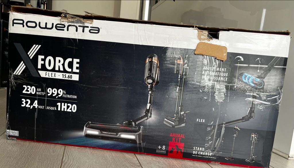 Rowenta X-Force Flex 15.60 RH99F1WO steelstofzuiger, Witgoed en Apparatuur, Stofzuigers, Ophalen of Verzenden, Gebruikt, Reservoir