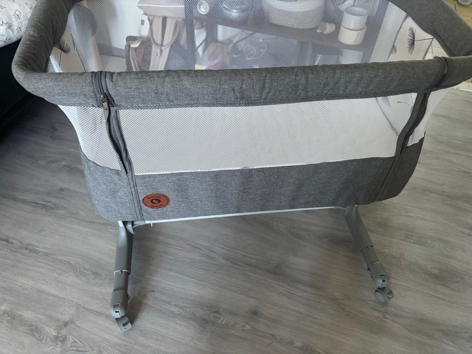 Lionelo Co-sleeper - Grijs, Ophalen, Zo goed als nieuw, Wieg
