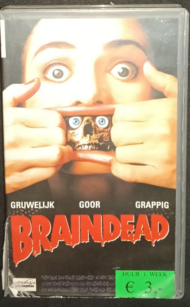 Braindead ex-rental VHS, Vanaf 16 jaar, Ophalen of Verzenden, Gebruikt, Horror