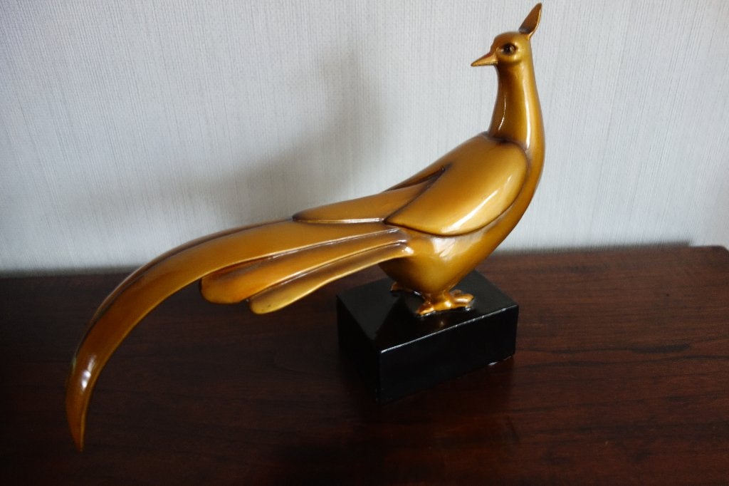 Vogel beeld kunst, Ophalen of Verzenden, Kunststof, Beeld