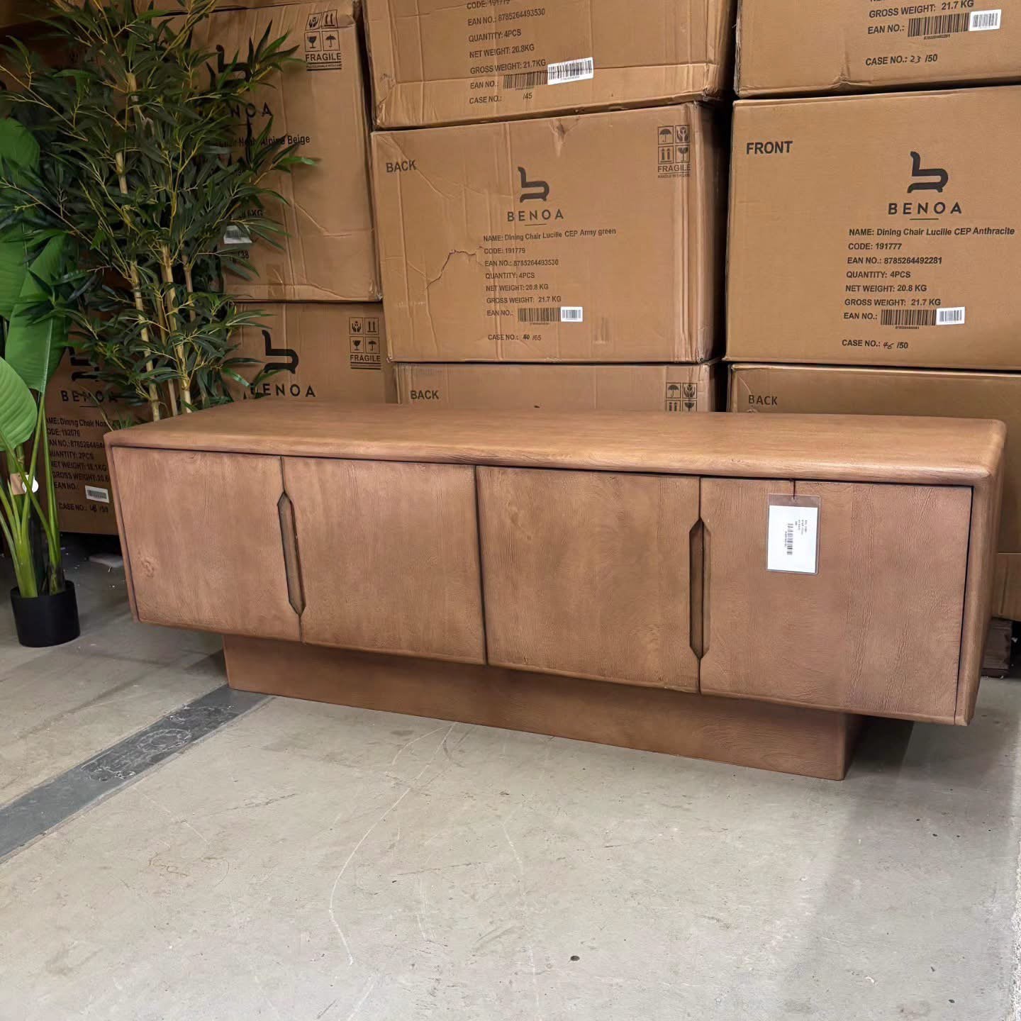 TV-meubel amalfi 170 cm Mangohout van Livingfurn, Ophalen, Onbekend, Nieuw, Onbekend