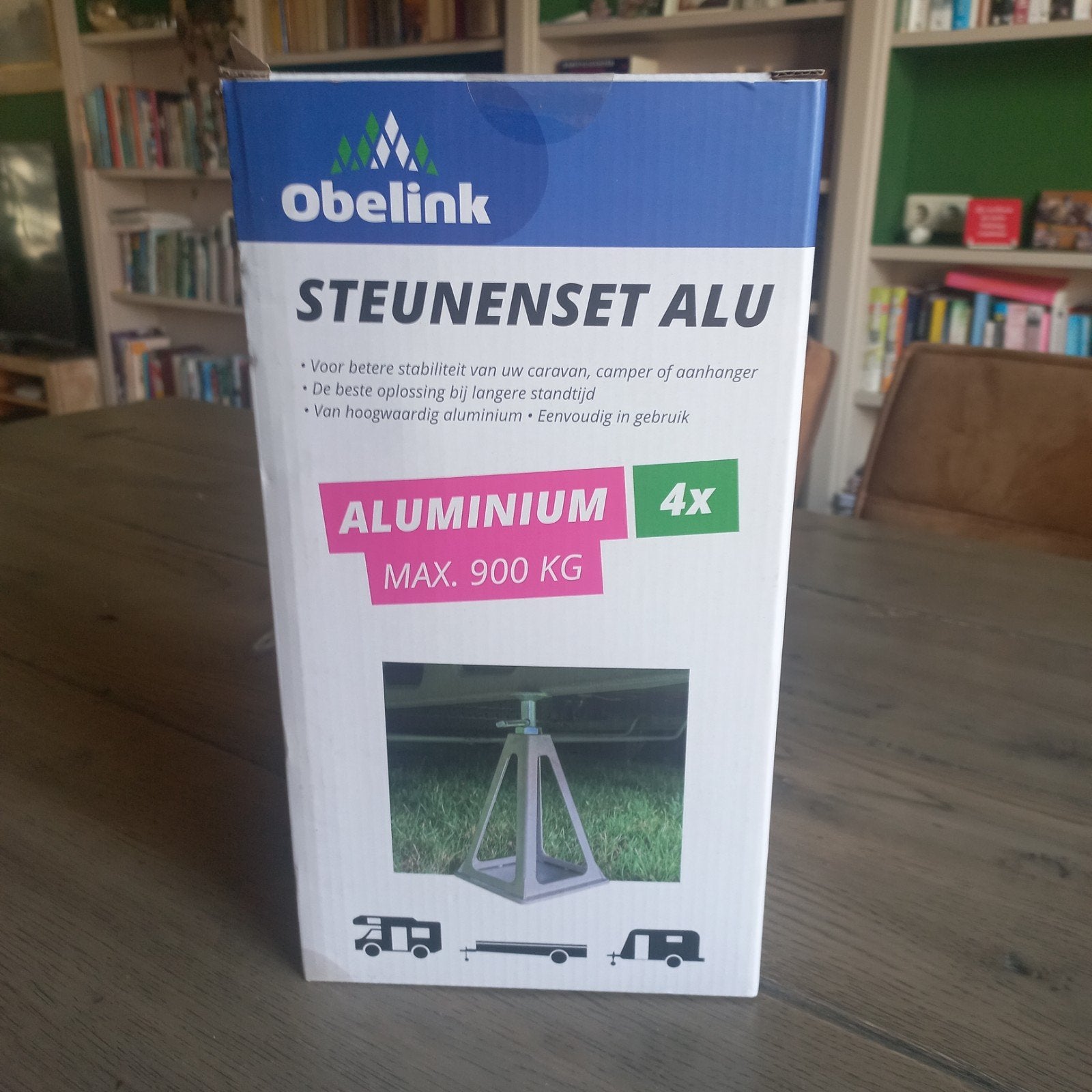 Obelink Steunenset Alu - 4x aluminium steunen, Caravans en Kamperen, Ophalen of Verzenden, Nieuw