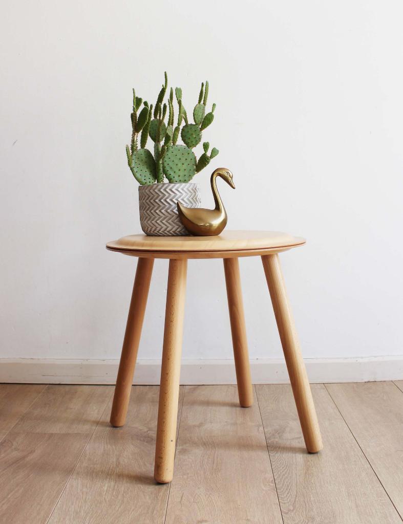 Retro design tafeltje - Ikea PS 2017. Houten bijzettafel, Minder dan 55 cm, O, O, Ikea