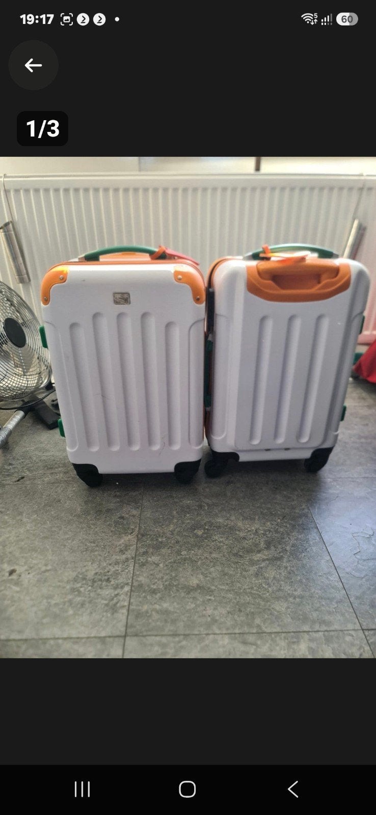 2x reiskoffer met wieltjes, Sieraden, Tassen en Uiterlijk, Ophalen of Verzenden, Hard kunststof, Uitschuifbare handgreep