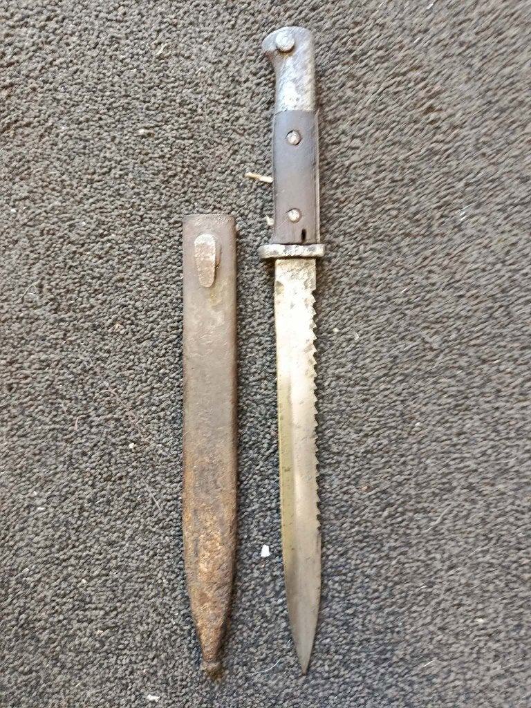 DUITSLAND Bajonet 84/98 "Zaagtanden"  Ww1, Verzenden, Landmacht, Duitsland, Mes of Dolk
