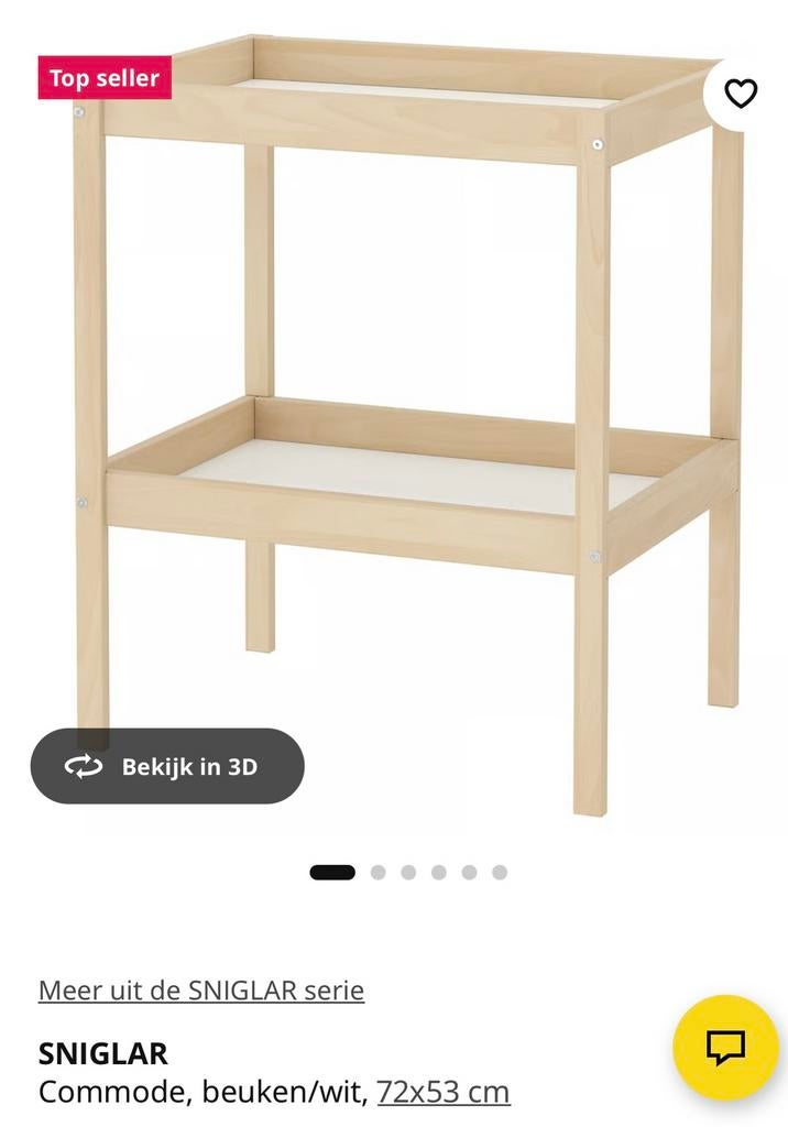 Ikea commode sniglar, Minder dan 75 cm, 50 tot 70 cm, Zo goed als nieuw, Ophalen